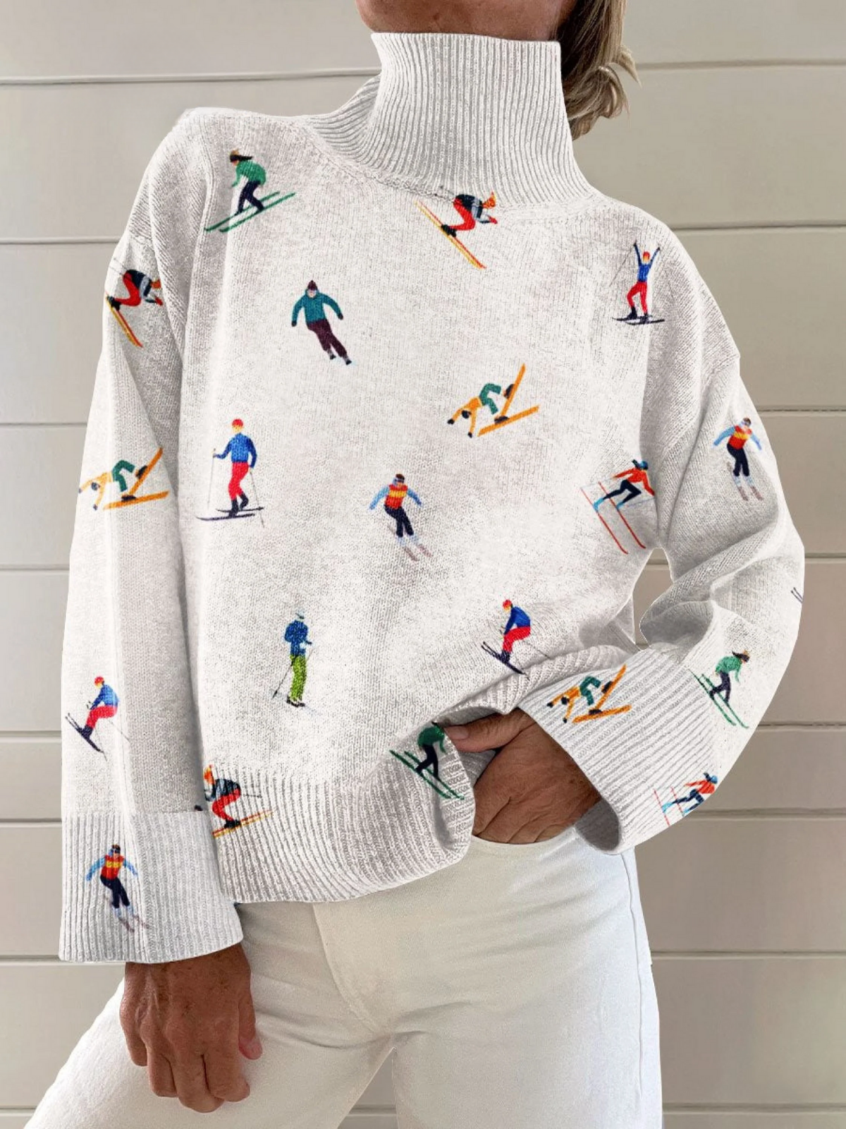 Elle | Vintage yarn ski pattern winter sweater