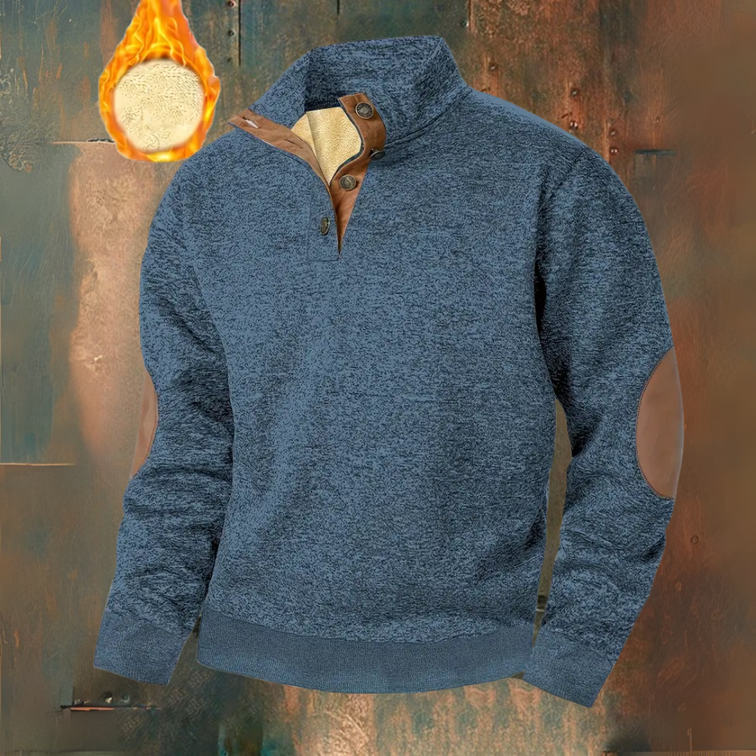 Hudson™ | Warm Fleece Sweatshirt with Button Closure