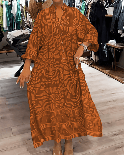 LENARA - Maxi dress with print