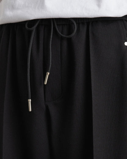 Soft Feel Straigh Leg Trousers with Waistband and Drawstrings