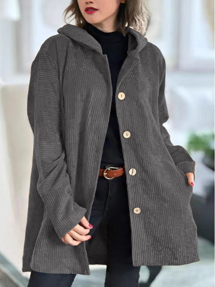 Cordia - Cozy Corduroy Hooded Jacket