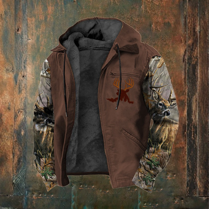 Hooded zip-up vest jacket