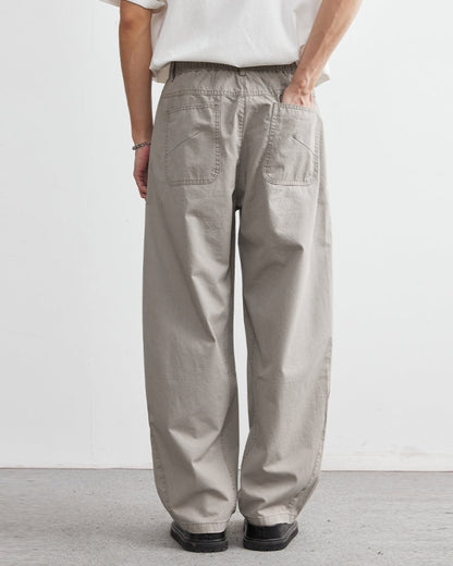 Relaxed Elastic Waistband Jeans look Trousers
