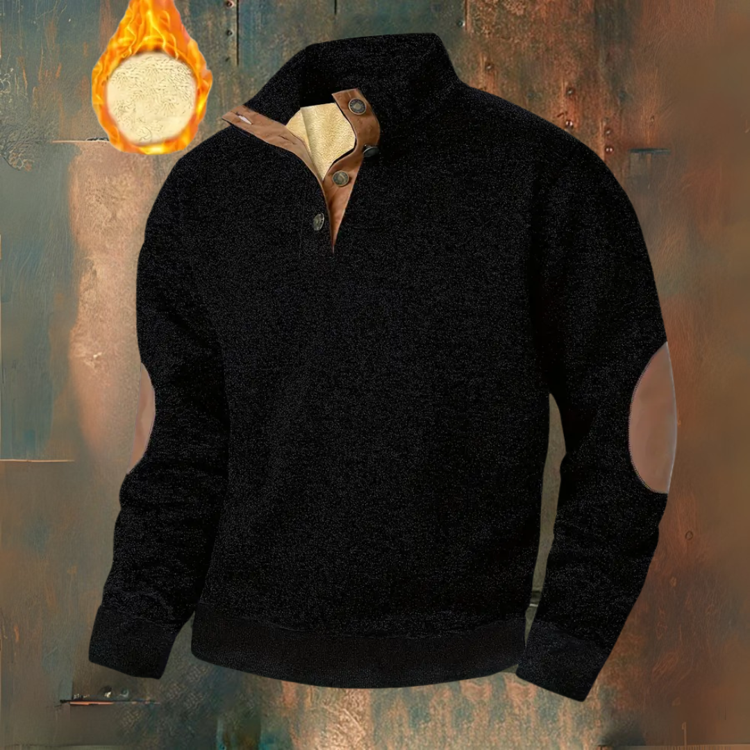 Hudson™ | Warm Fleece Sweatshirt with Button Closure