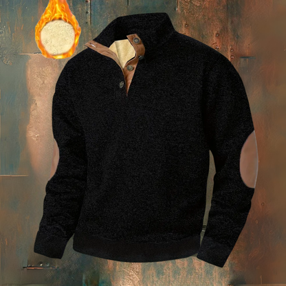 Hudson™ | Warm Fleece Sweatshirt with Button Closure
