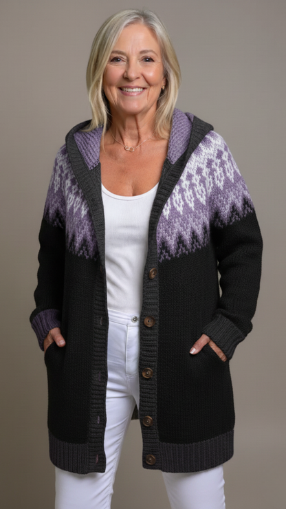 Nanna | Vintage Icelandic Hooded Cardigan