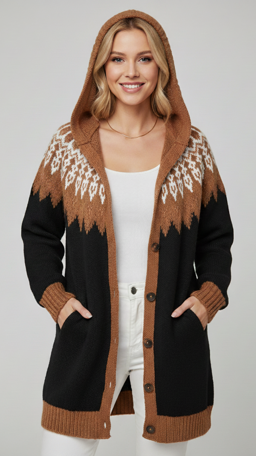 Nanna | Vintage Icelandic Hooded Cardigan