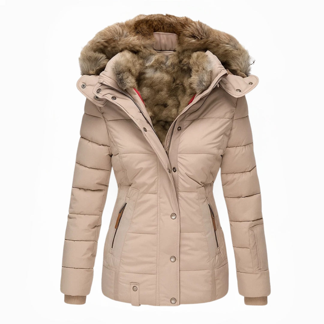 AnnaFrost™ | Manteau d’hiver chaud doublé en fausse fourrure