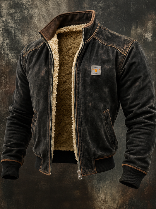 Mathews™ | Veste matelassée noire avec intérieur Sherpa ultra-doux