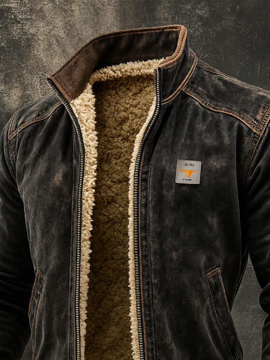 Mathews™ | Veste matelassée noire avec intérieur Sherpa ultra-doux