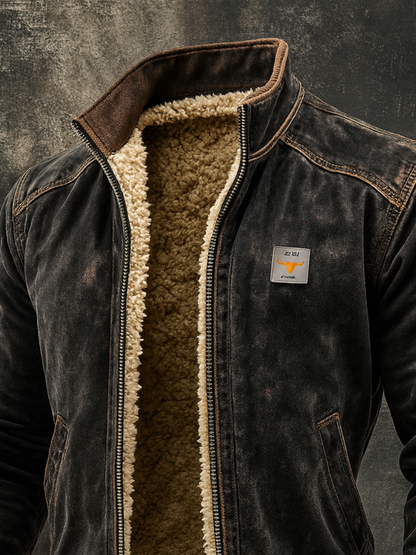 Mathews™ | Veste matelassée noire avec intérieur Sherpa ultra-doux