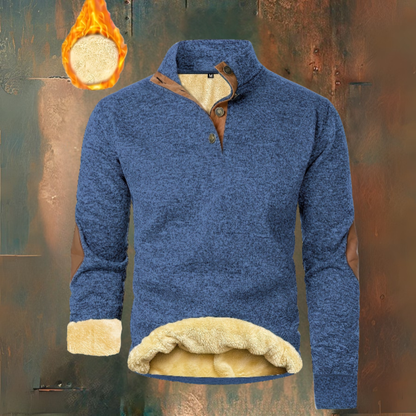 Hudson™ | Warm Fleece Sweatshirt with Button Closure