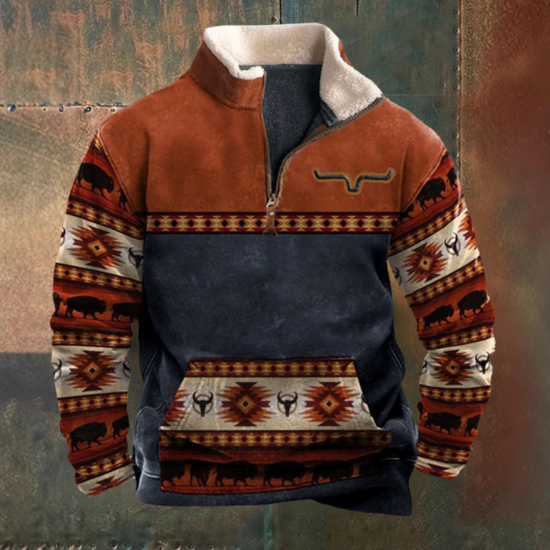 Brenton™ | Demi-Zip Western Sweater