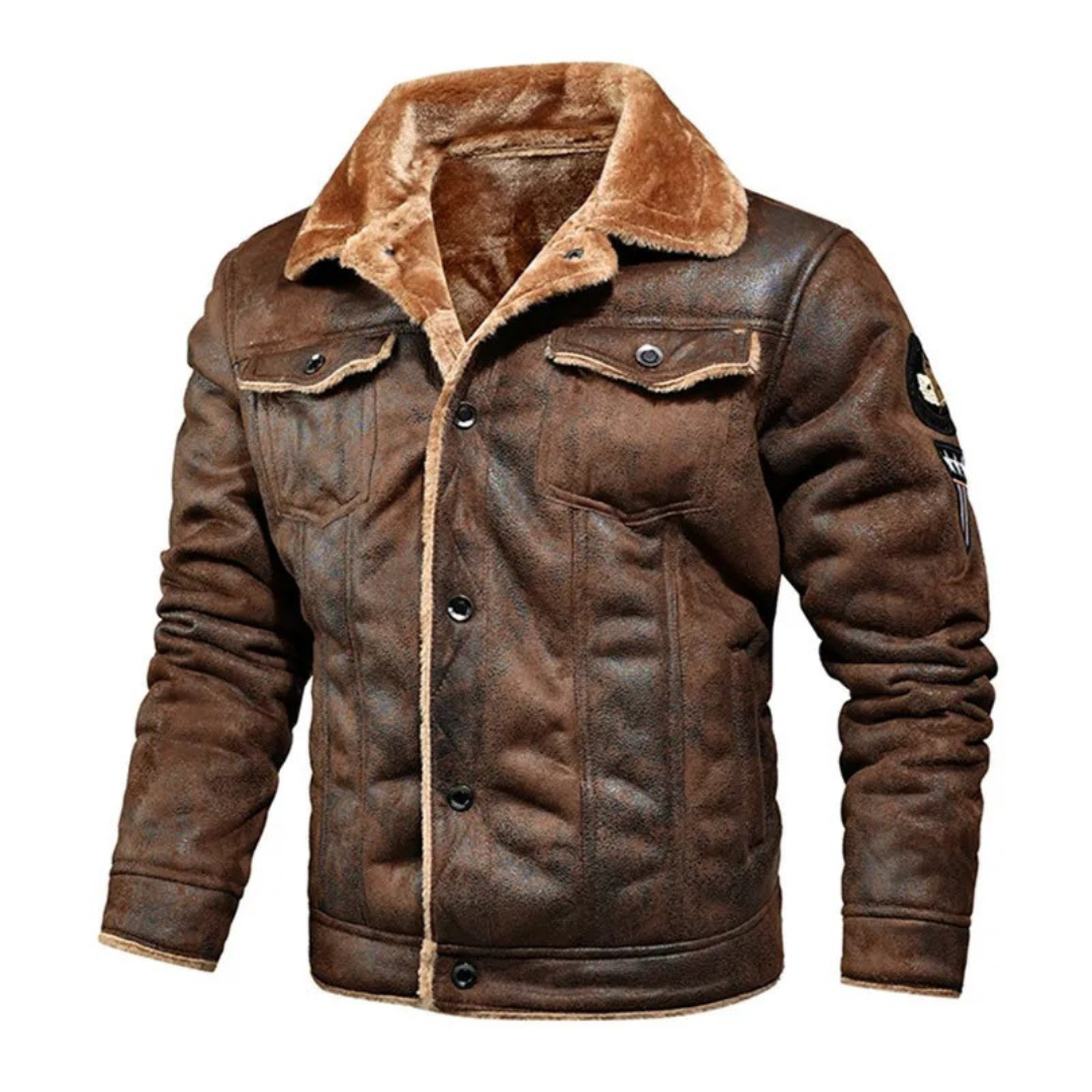 Noxar™ | Men’s Warm & Versatile Leather Jacket