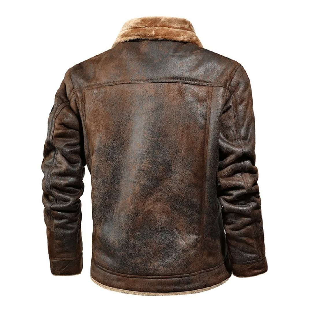 Noxar™ | Men’s Warm & Versatile Leather Jacket
