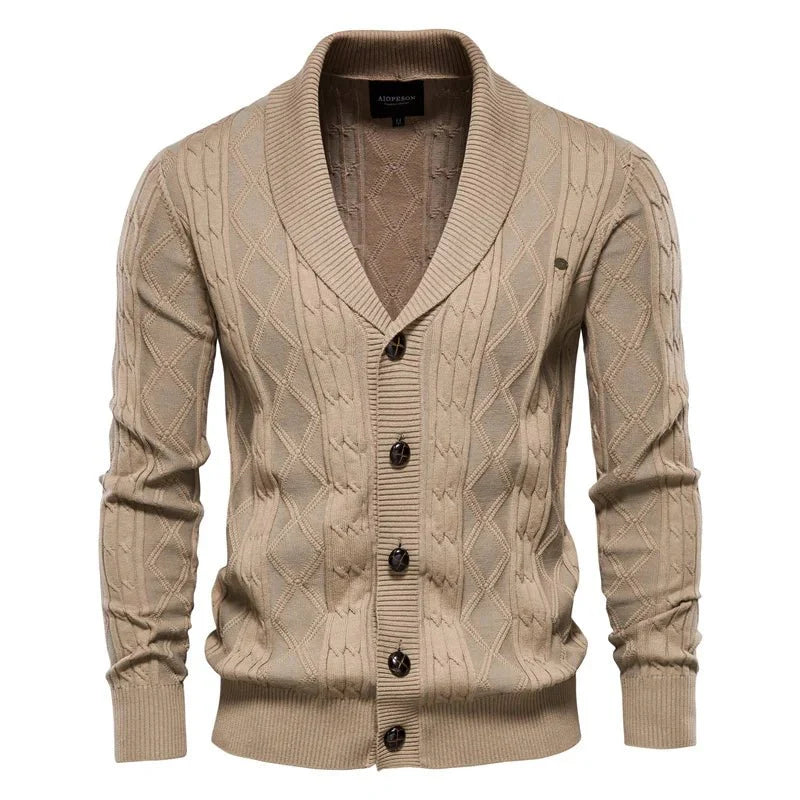 Waldemar | Cardigan pour homme avec patte de boutonnage