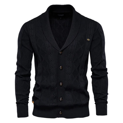 Waldemar | Cardigan pour homme avec patte de boutonnage