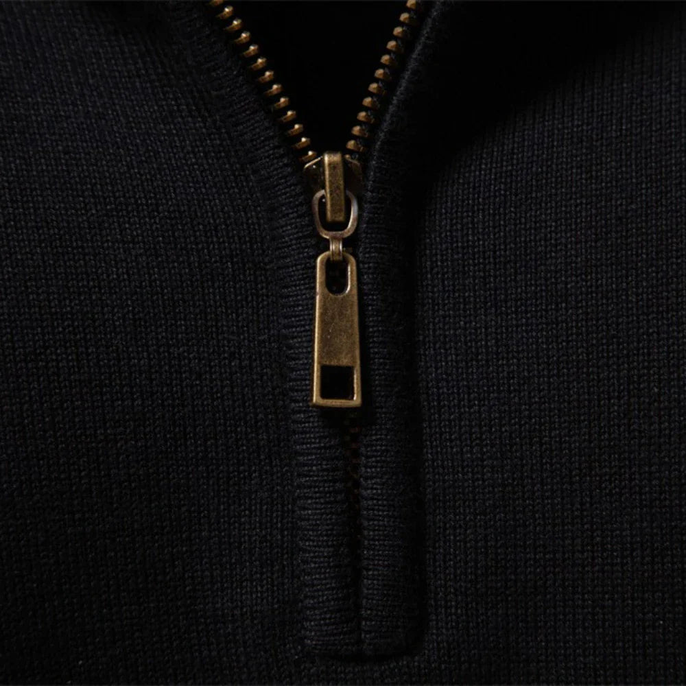 Gérald™ | Pull à Col Zippé Rayé