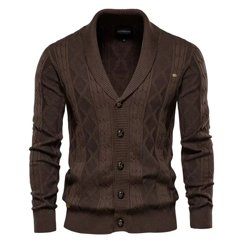 Waldemar | Cardigan pour homme avec patte de boutonnage