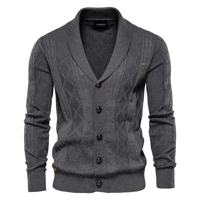 Waldemar | Cardigan pour homme avec patte de boutonnage