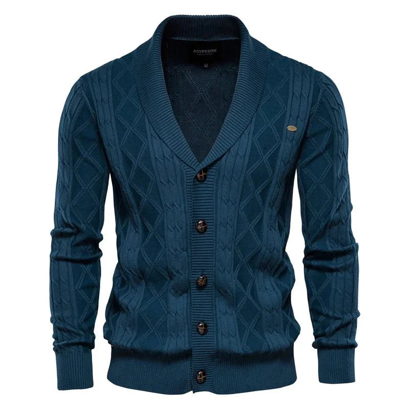 Waldemar | Cardigan pour homme avec patte de boutonnage