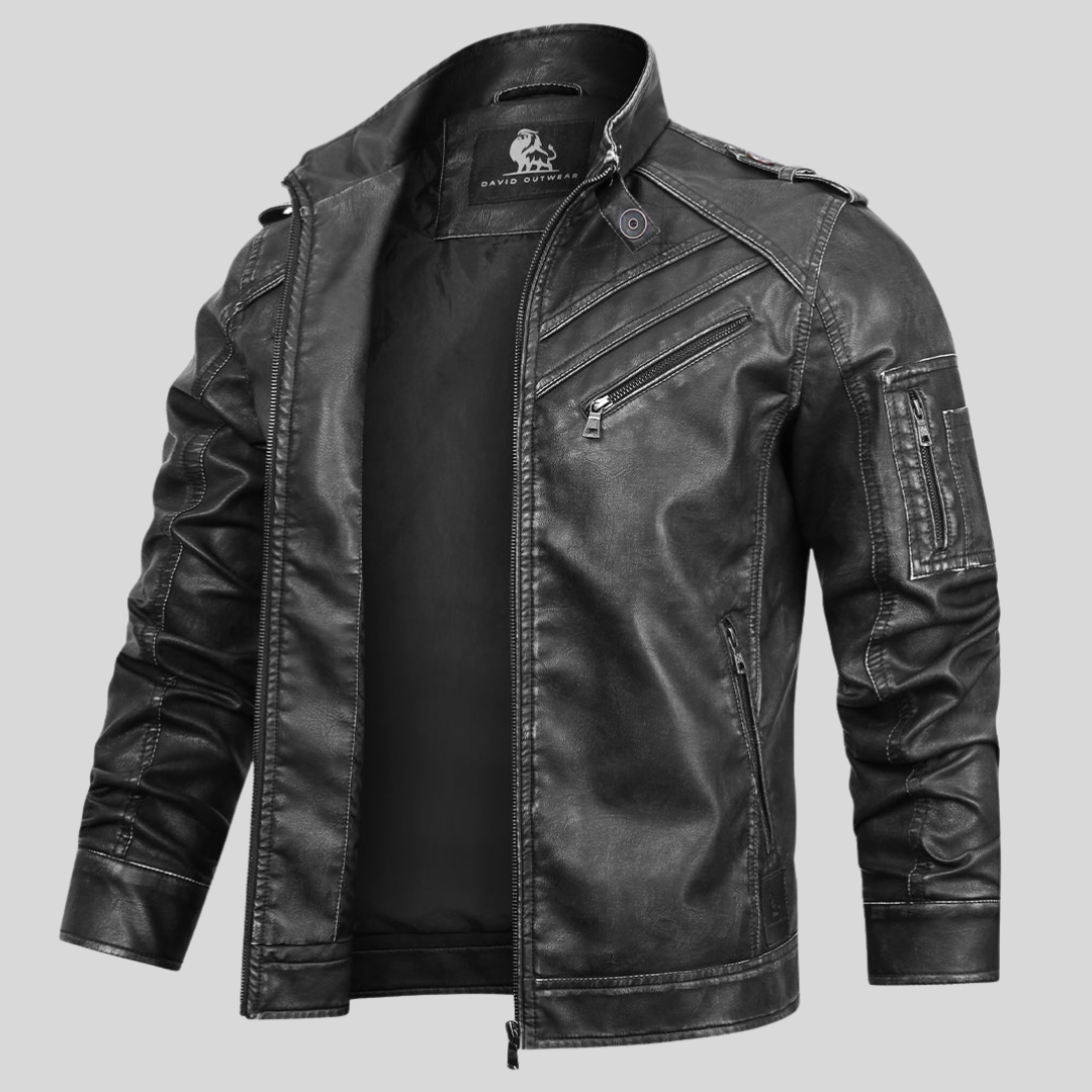 VESTE EN CUIR MOTEUR