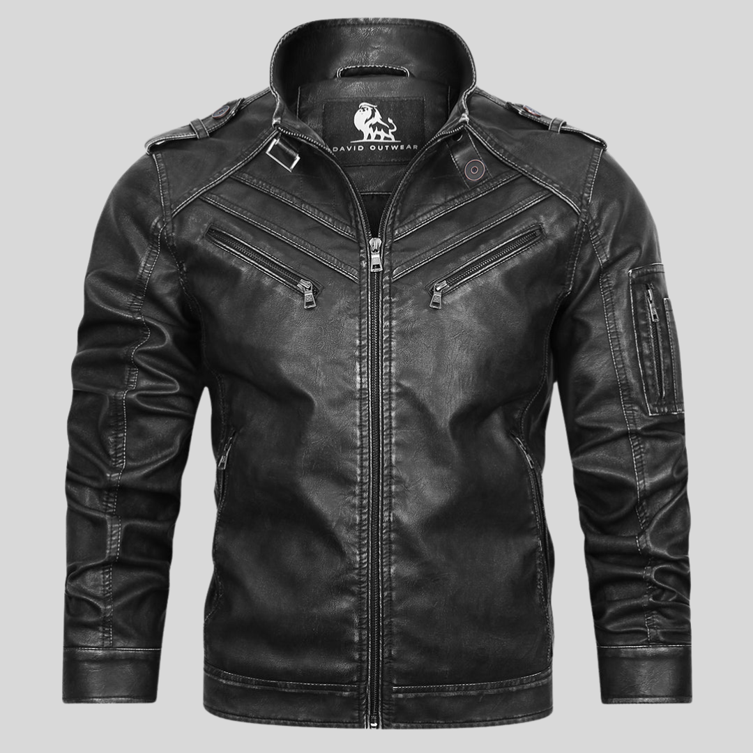 VESTE EN CUIR MOTEUR